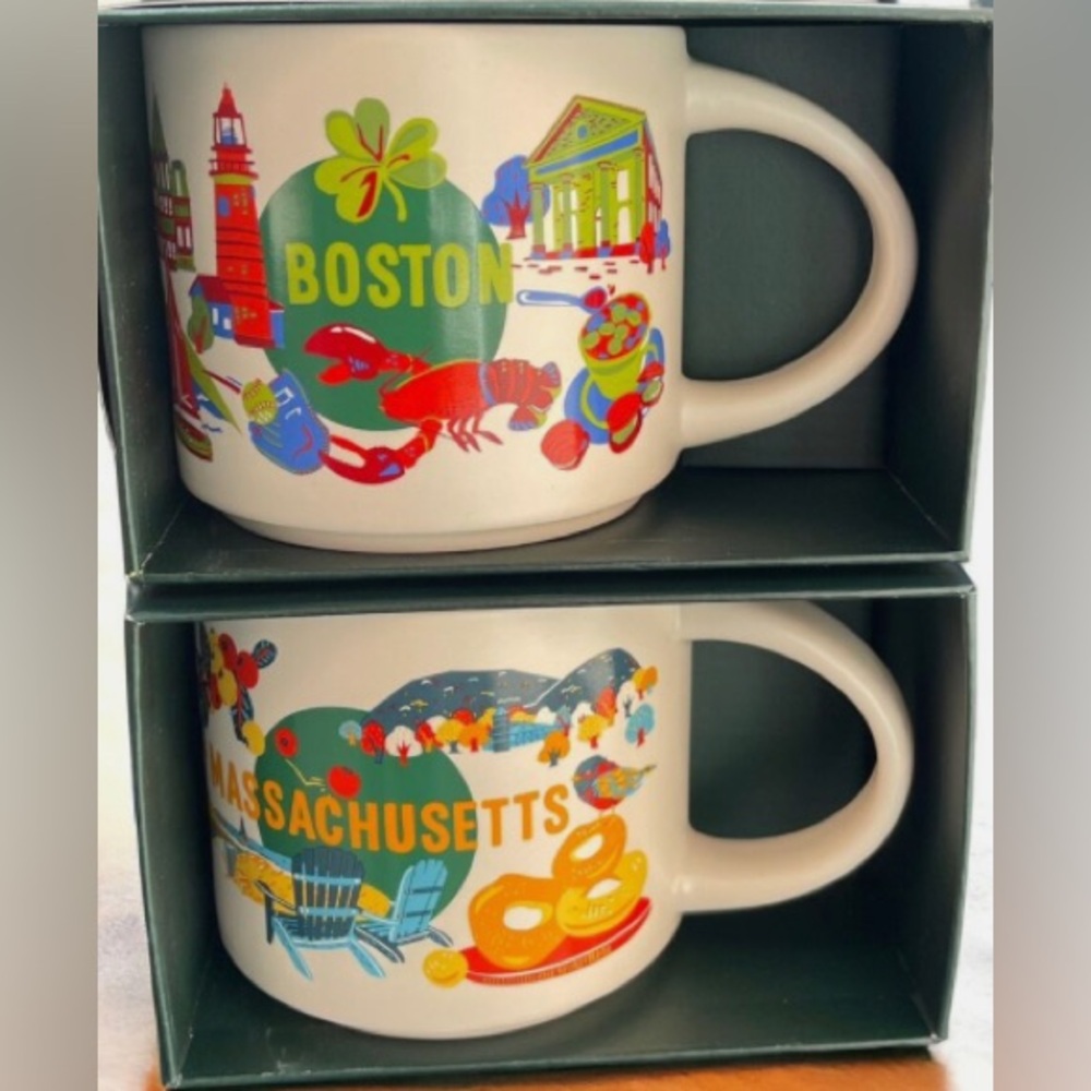 (2) Starbucks, discovery series Boston mugs